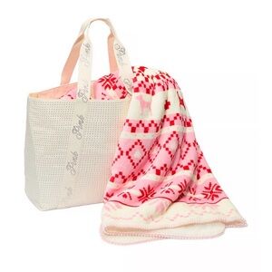 VS Pink Cozy Plush Blanket & Bling Tote